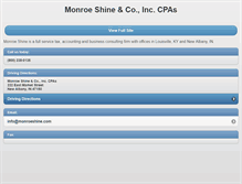 Tablet Screenshot of monroeshine.com